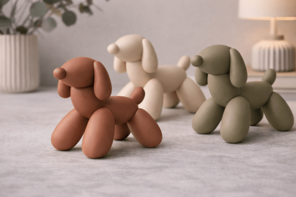 3D Dachshund Balloon Dog: Easy Print Decor Sculpture