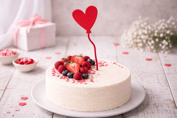 3D Heart Balloon Cake Topper for Instant Romance