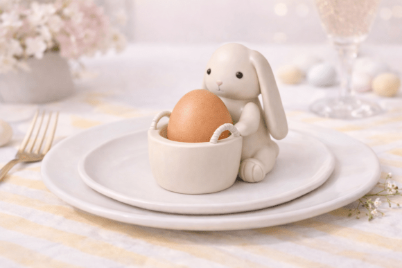 Adorable 3D Printable Bunny Egg Holder for Easter