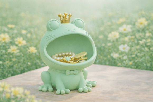 Adorable Frog Trinket Dish: A 3D Print for Kawaii Charm