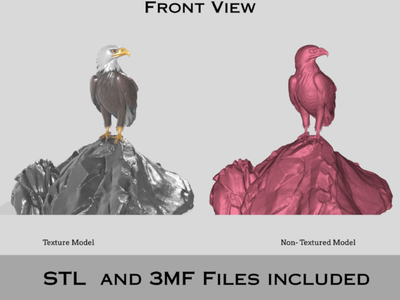 Bald Eagle STL Statue: Easy 3D Printing for Stunning Display