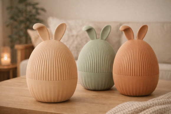 Charming Bunny Egg Decor: Your 3D Printed Spring Accent