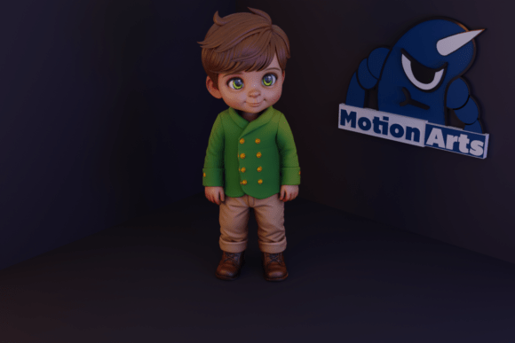 Charming Cartoon Boy 3D Printable Model for Creative Projects