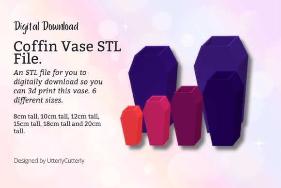 Coffin Vase 3D Print: Gothic Planter STL Files
