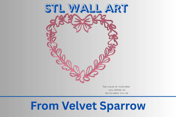 Create a stunning focal point in any room with the Bow Heart Wall Art STL, a charming and elegant 3D printable design. This simple yet sophisticated model is perfect for crafters and decorators looking to add a personal, handmade touch to their space. The design features a beautiful leafy heart frame crowned with a graceful decorative bow, creating a clean, continuous outline that is a joy to print.