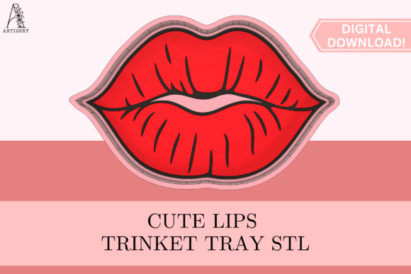 Cute Lips Trinket Tray: A Bold 3D Printed Statement