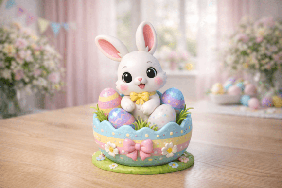 Easter Bunny 3D Printable Planter: Easy 3D Printing Project