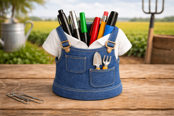 Farmhouse Charm Meets Desk Organization: A 3D Printable Pen Holder