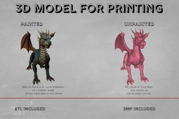 Four-Legged Dragon 3D Print Model: A Fantasy Collector's Dream