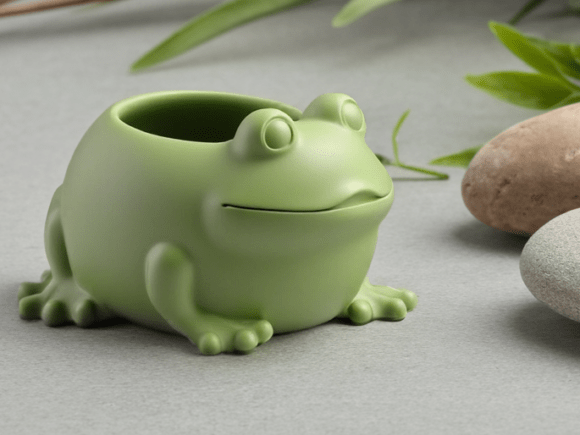 Frog Planter STL: Whimsical 3D Printable Decor