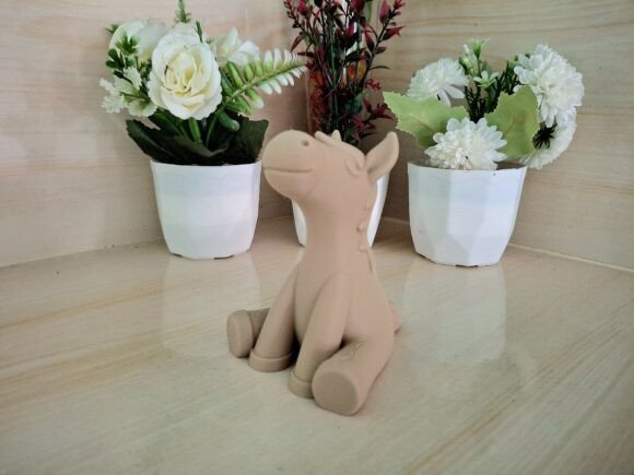 Kawai Sitting Horse 3D STL Model: A Charming Desk Companion