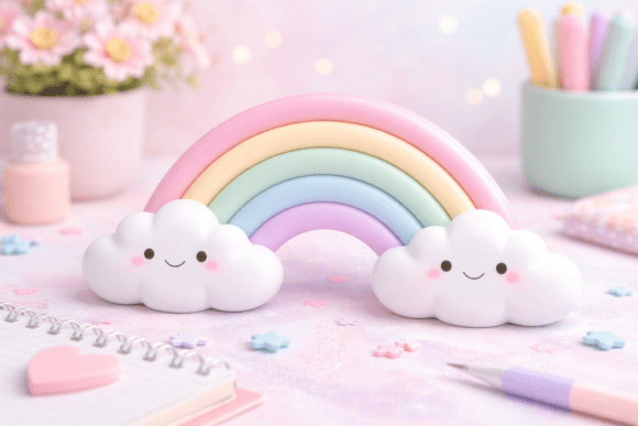 Kawaii Rainbow STL: Cute 3D Printable Decoration