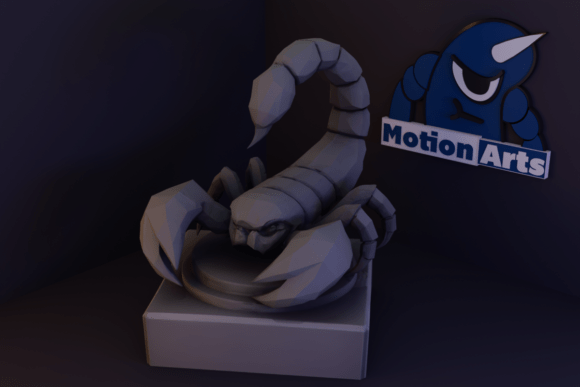 Low Poly Scorpion 3D Model for Easy 3D Printing