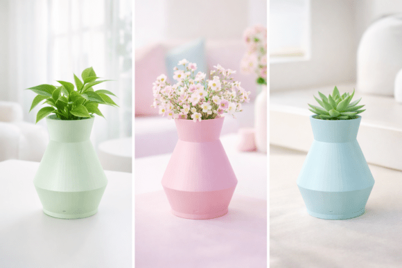Modern Minimalist Vase: 3D Printable Desk Organizer