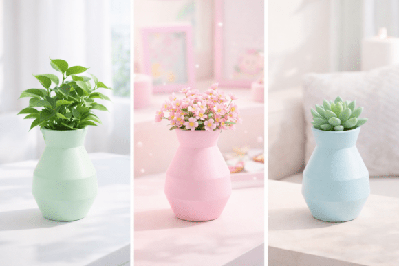 Modern Ribbed Minimalist Vase: 3D Printable Planters