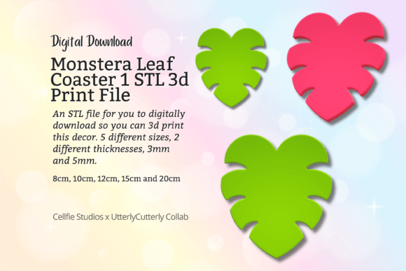 Tropical Style for Your Home: Monstera Leaf Coaster STL